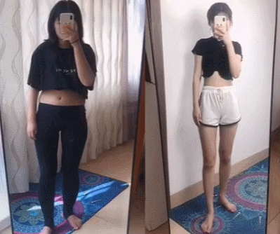 立式收腹机有效果吗_全身照VS自拍照_腰臀比