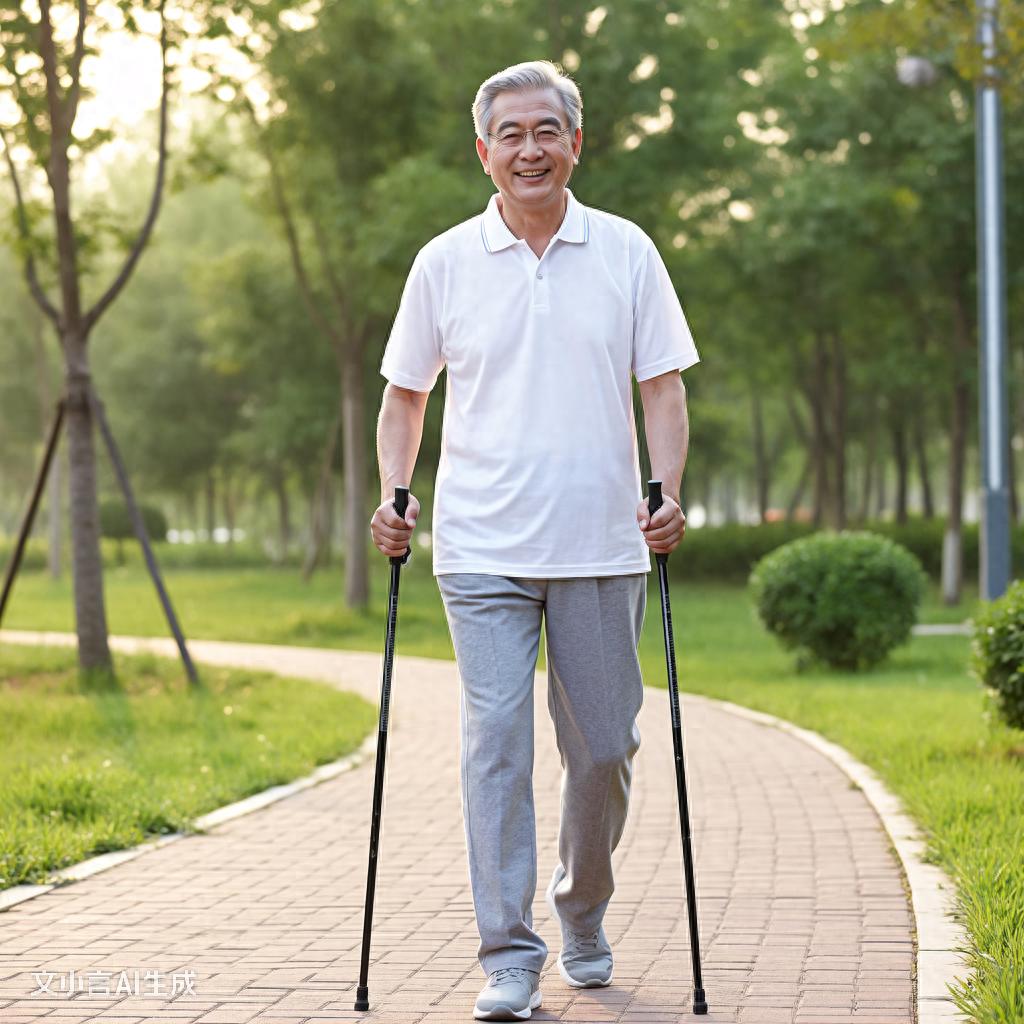健身操运动_银发族科学运动_持杖健走关节保护