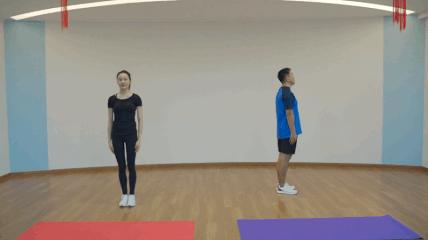 TABATA有氧健身操_开合跳胯下击掌深蹲_广场有氧健身体操