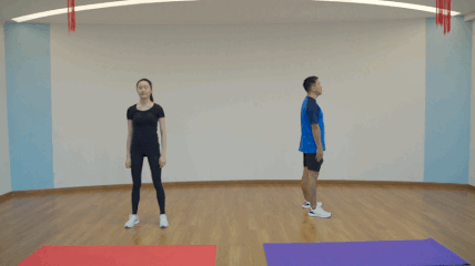 TABATA有氧健身操_开合跳胯下击掌深蹲_广场有氧健身体操