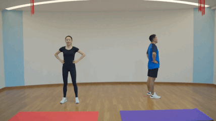 TABATA有氧健身操_开合跳胯下击掌深蹲_广场有氧健身体操