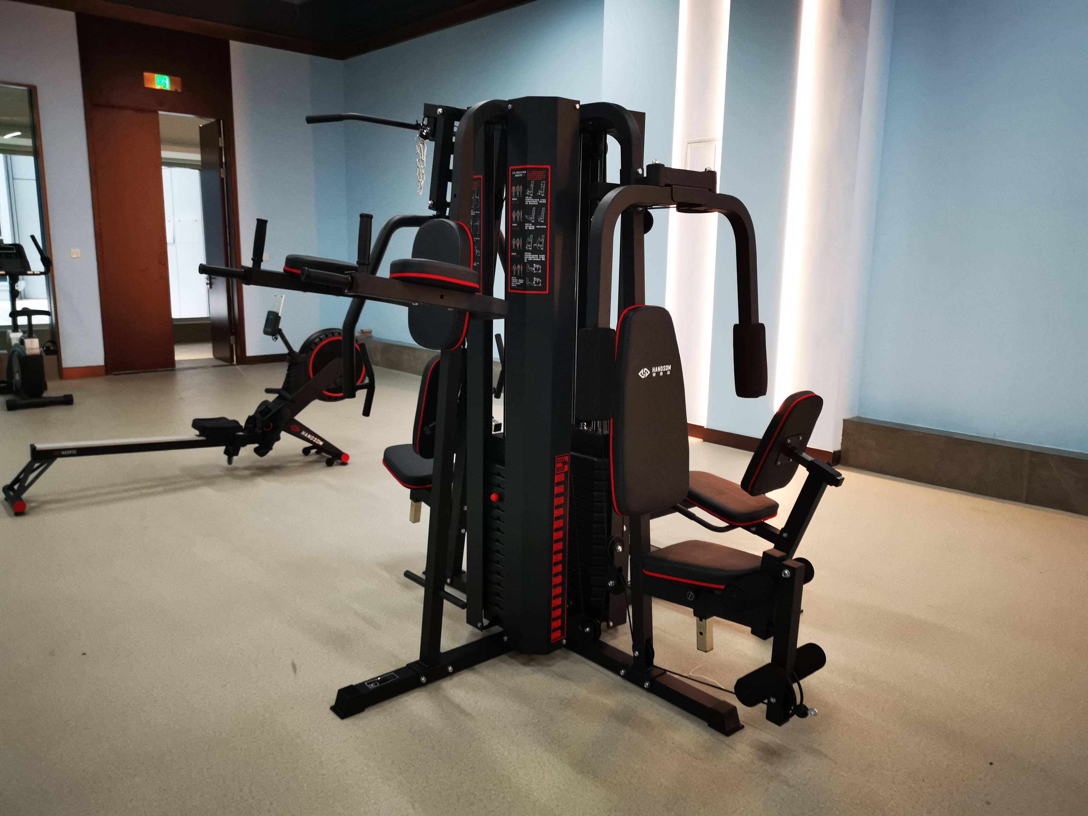 综合训练器 高位下拉 推举练习架_家用综合训练器