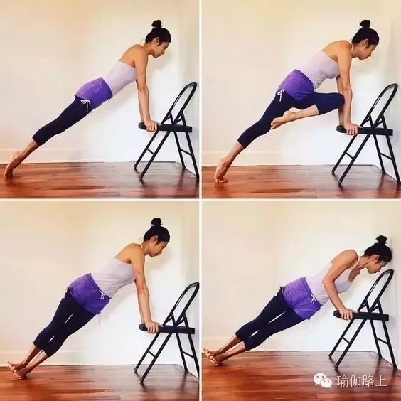 瑜伽椅辅助体式_健身椅使用方法图片_瑜伽椅练习